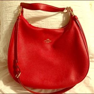 Coach satchel purse -red